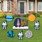 Big Dot of Happiness Blast Off to Outer Space - Yard Sign & Outdoor Lawn Decorations - Rocket Ship Baby Shower or Birthday Party Yard Signs - Set of 8